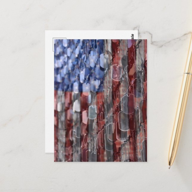 Amerikanisches Opfer Postkarte (Vorderseite/Rückseite Beispiel)