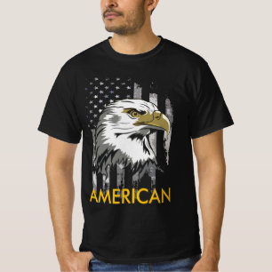 Amerikanisches Patrioten-Adler-Logo-Flagge T-Shirt
