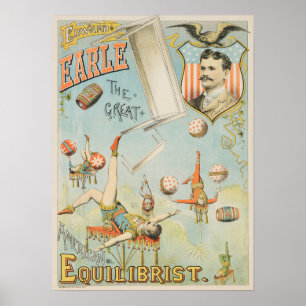 Amerikanisches Plakat Zirkus-AusführenderEdward