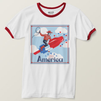 Amerikanisches Pop-Cowboy-T-Shirt T-Shirt