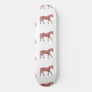Amerikanisches Quarter Horse Braune Wasserfarbe Re Skateboard