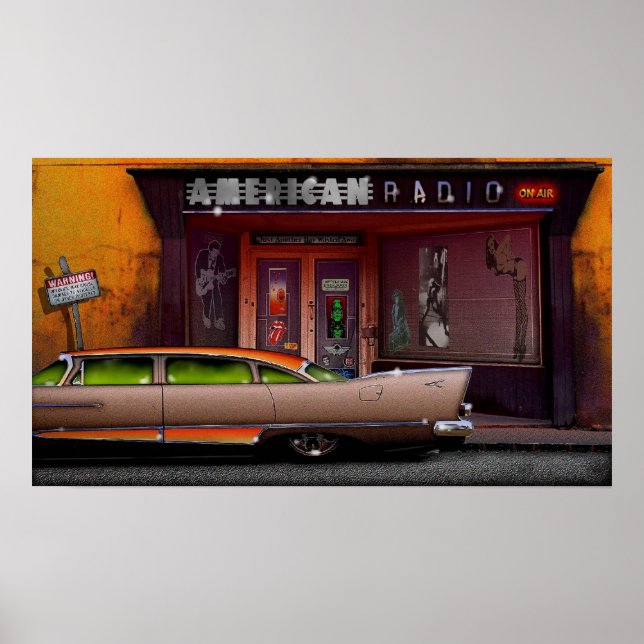amerikanisches Radio Poster (Vorne)