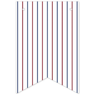 Amerikanisches Rot-Blaues Pinstriped Girlandenbann Wimpelkette