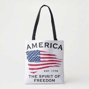 Amerikanisches Rot-Weiß-Blau-Streifen-Sterne-Flagg Tasche