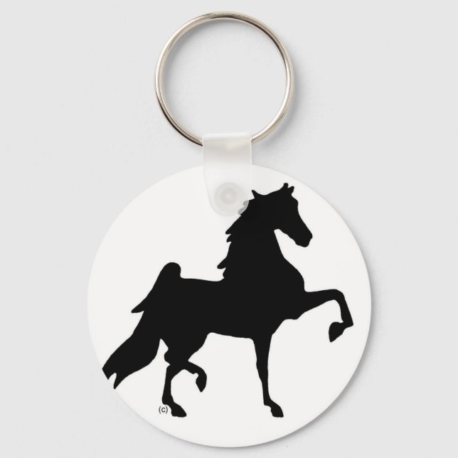 Amerikanisches Saddlebred Pferd Schlüsselanhänger (Vorderseite)