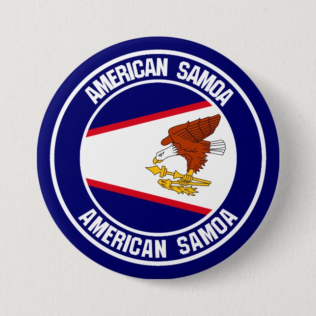 Amerikanisches Samoa-RundEmblem Button (Vorderseite)