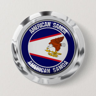 Amerikanisches Samoa-RundEmblem Button