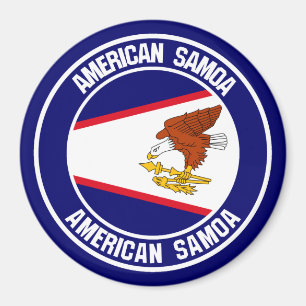 Amerikanisches Samoa-RundEmblem Magnet