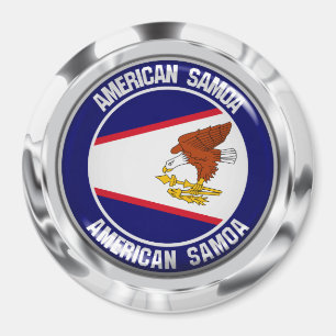 Amerikanisches Samoa-RundEmblem Magnet
