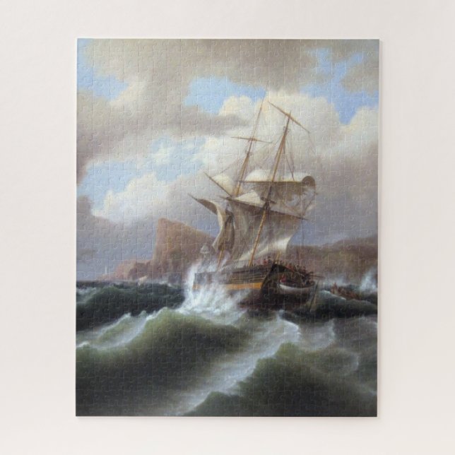 Amerikanisches Schiff in Not 1841 (Vertikal)
