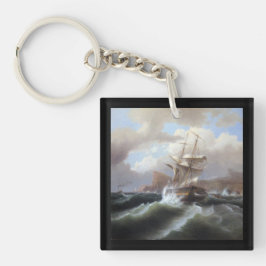 Amerikanisches Schiff in Not 1841 Schlüsselanhänger