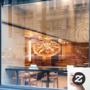 Amerikanisches Speck Brot Käse Käse Pizza Shop Fensteraufkleber
