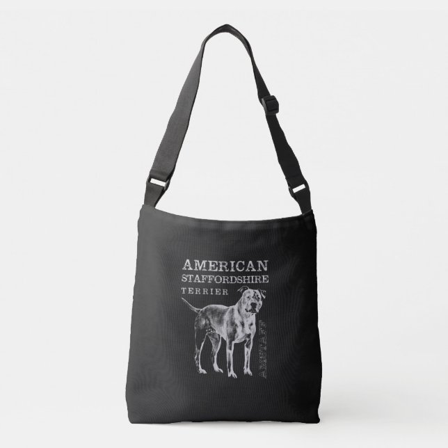 Amerikanisches Staffordshire Terrier - Amstaff Tragetaschen Mit Langen Trägern (Vorderseite)