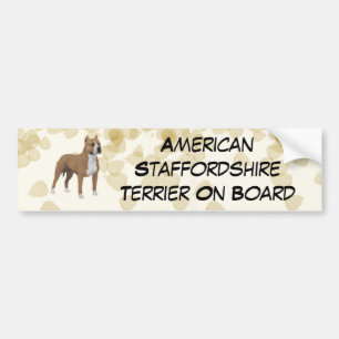 Amerikanisches Staffordshire-Terrier ~ TAN Autoaufkleber