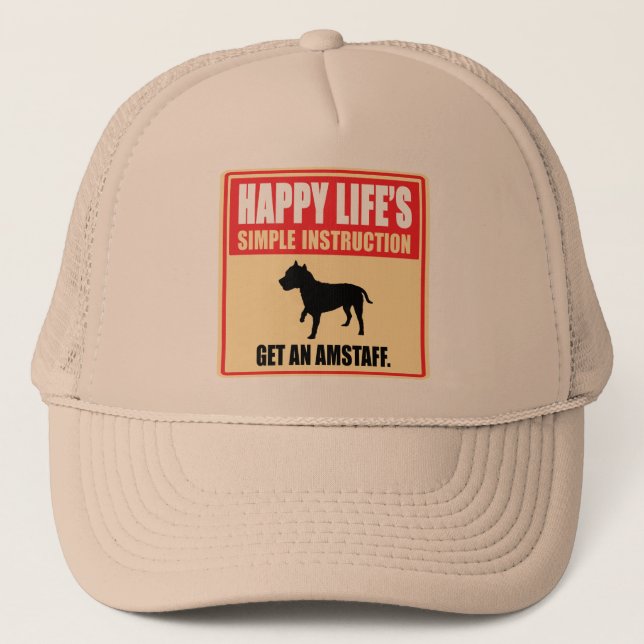 Amerikanisches Staffordshire Terrier Truckerkappe (Vorderseite)