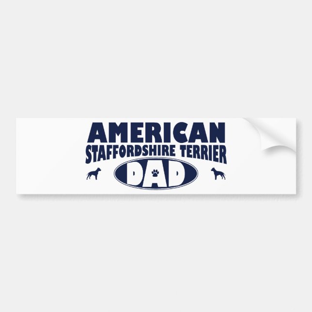 Amerikanisches Staffordshire-Terrier-Vater Autoaufkleber (Vorne)