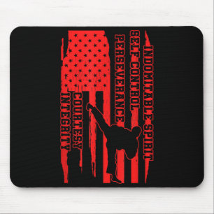 Amerikanisches Taekwondo USA Martial Arts Künstler Mousepad