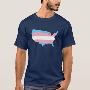 Amerikanisches Transgender-Stolz-Karten-T-Shirt T-Shirt