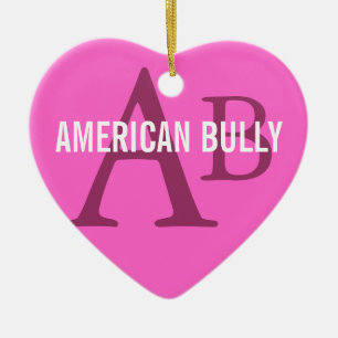 Amerikanisches Tyrann-Zucht-Monogramm Keramikornament