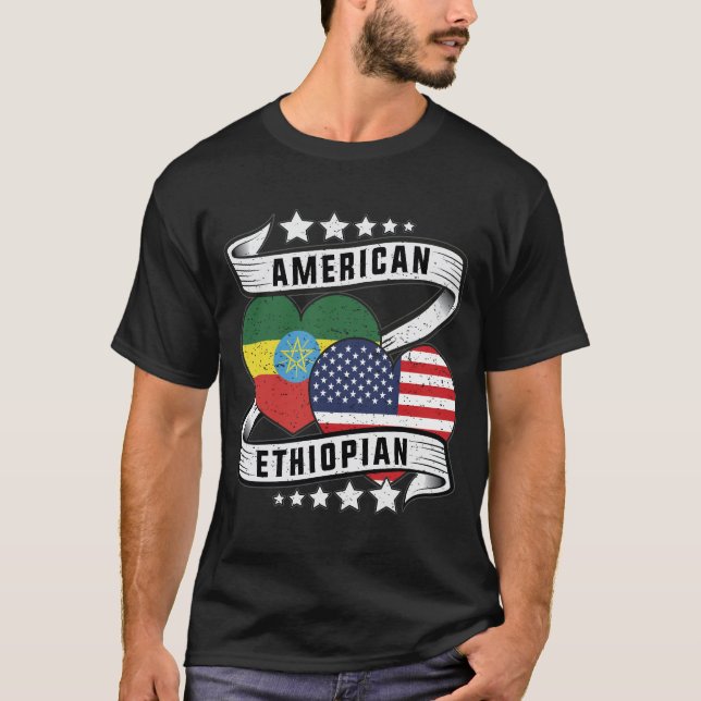 Amerikanisches und äthiopisches Shirt (Vorderseite)