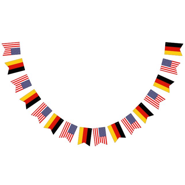 Amerikanisches und deutsches Hochzeits-Party Wimpelkette (Alle)