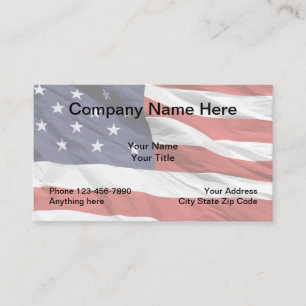 Amerikanisches US Flagge-Thema Visitenkarte