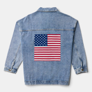 Amerikanisches USA-Flagge-Stolz-Design Jeansjacke