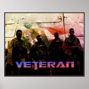 Amerikanisches Veteranenplakat Poster