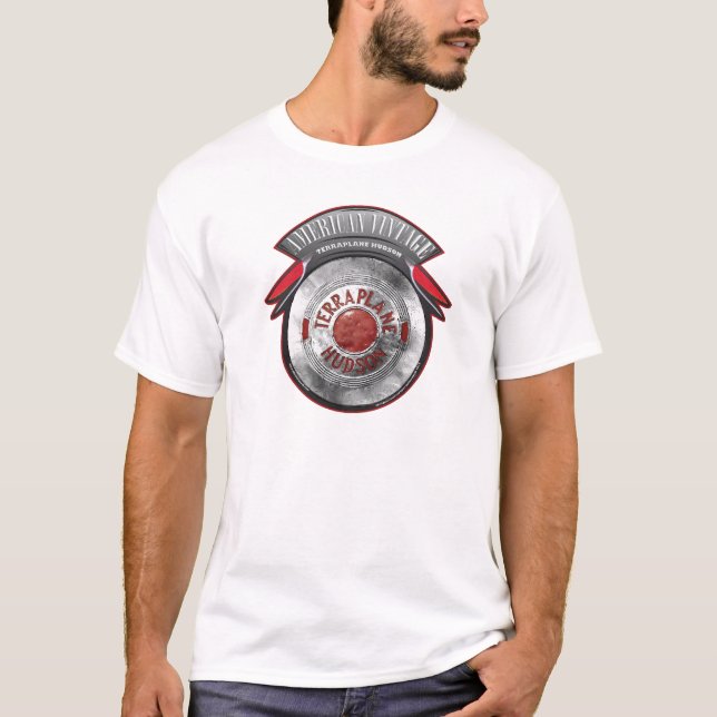 AMERIKANISCHES VINTAGES TERRA-FLUGZEUG DER HUDSON T-Shirt (Vorderseite)