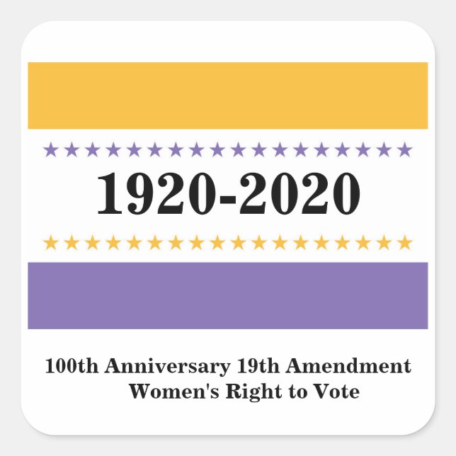 Amerikanisches Wahlsieg Flag Frauen wählen Quadratischer Aufkleber (Vorderseite)