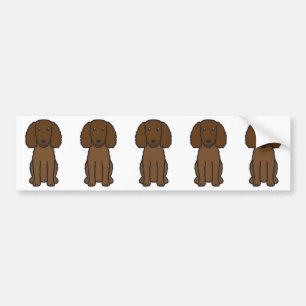 Amerikanisches Wasserspaniel-HundeCartoon Autoaufkleber