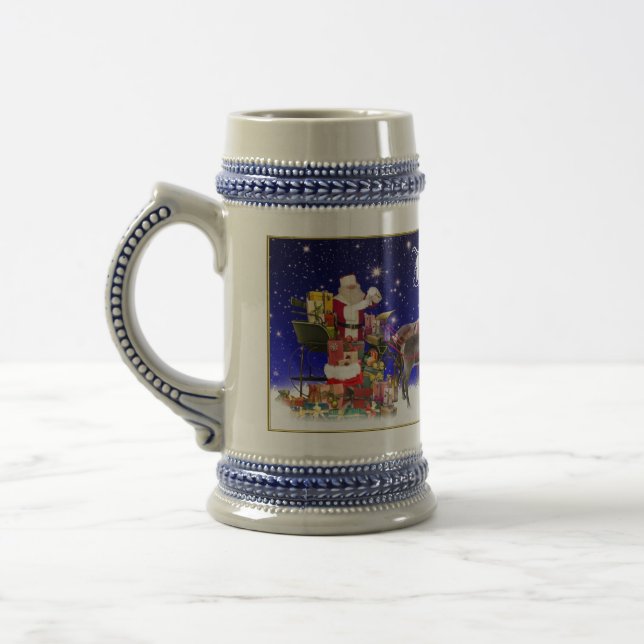 Amerikanisches Weihnachten kundengerechter Stein Bierglas (Links)