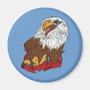 Amerikanisches Weißkopfseeadler-Band-klassische Magnet