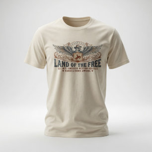 Amerikanisches Western-Erbe im Vintage-Stil T-Shirt