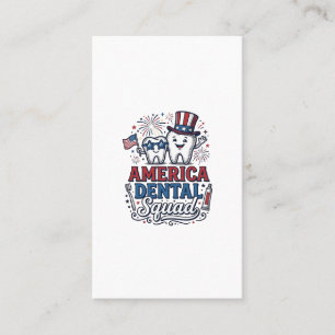 Amerikanisches Zahnarzt-Team Patriotisches Zahnvek Visitenkarte