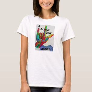 Amerikanisches Zeichen-Sprachen-I LIEBE ASL SIE T-Shirt