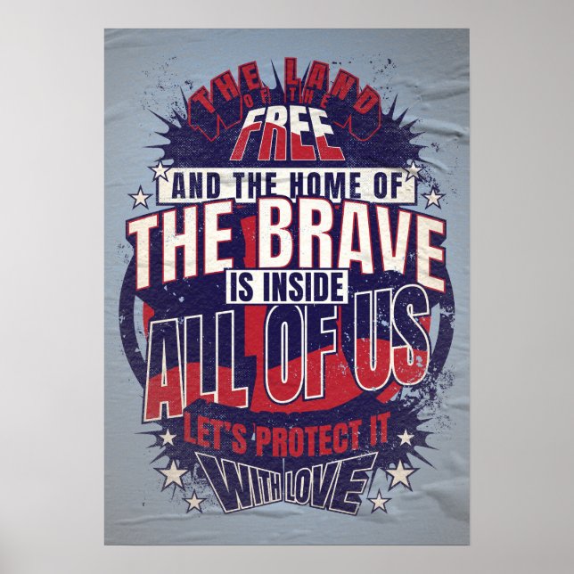 Amerikanisches Zitat Poster (Vorne)