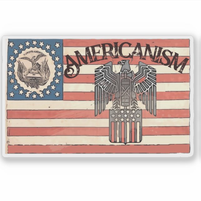 AMERIKANISMUS AUFKLEBER (Vorderseite)