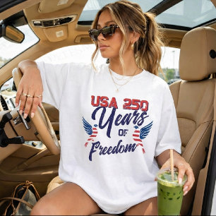 Amerikas 250. Geburtstag 1776-2026 Grafik Feuer  T-Shirt