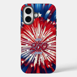 Amerikas 250. Geburtstag 1776-2026 RWB Feuerwerk iPhone 16 Hülle