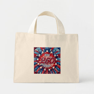 Amerikas 250. Geburtstag 1776-2026 RWB Feuerwerk Mini Stoffbeutel