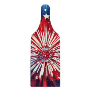 Amerikas 250. Geburtstag 1776-2026 RWB Feuerwerk Schneidebrett