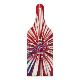 Amerikas 250. Geburtstag 1776-2026 RWB Feuerwerk Schneidebrett