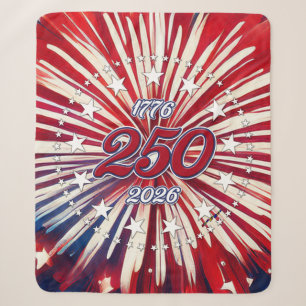 Amerikas 250. Geburtstag 1776-2026 RWB Feuerwerk Sherpadecke