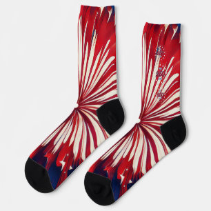 Amerikas 250. Geburtstag 1776-2026 RWB Feuerwerk Socken