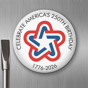 Amerikas 250. Geburtstag - 1776-2026 Vintager Star Magnet