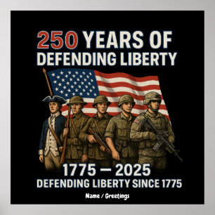 Amerikas 250. Geburtstag der Militärparade der US- Poster