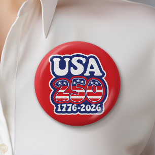Amerikas 250. Geburtstag - Groovy USA 250 Button