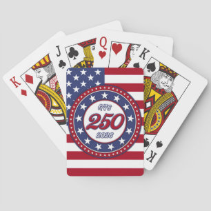 Amerikas 250. Geburtstag mit der USA-Flagge Spielkarten