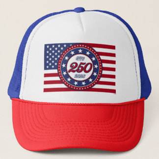 Amerikas 250. Geburtstag mit der USA-Flagge Truckerkappe